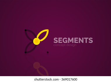 Vector outline minimal abstract geometric logo