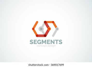 Esquema del vector logotipo abstracto mínimo