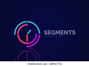 Esquema del vector logotipo abstracto mínimo