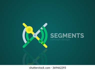 Vector outline minimal abstract geometric logo