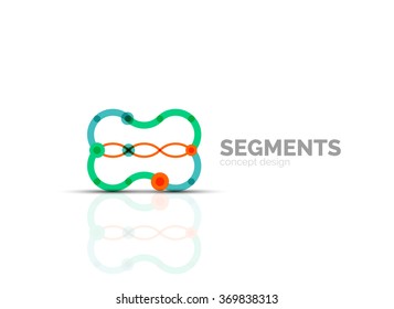 Vector outline minimal abstract geometric logo