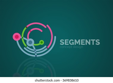 Vector outline minimal abstract geometric logo
