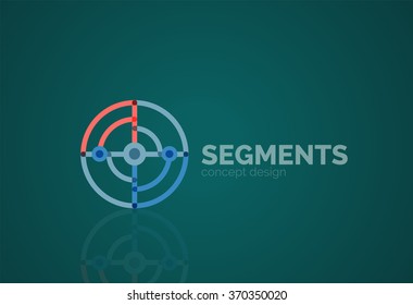 Esquema del vector logotipo abstracto mínimo