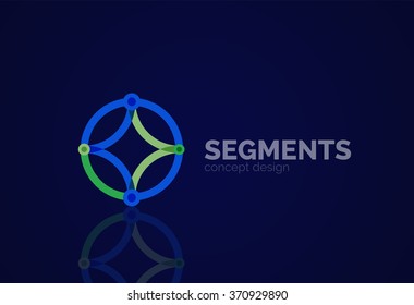 Vector outline minimal abstract geometric logo