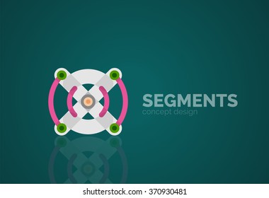 Vector outline minimal abstract geometric logo