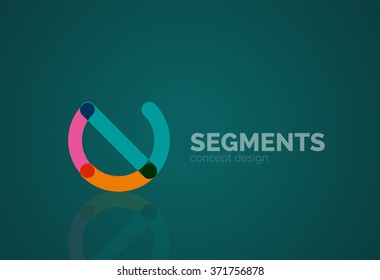 Vector outline minimal abstract geometric logo