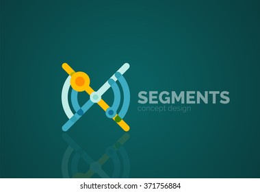 Vector outline minimal abstract geometric logo