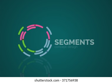 Vector outline minimal abstract geometric logo