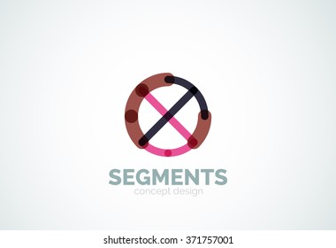 minimales abstraktes geometrisches Vektorgrafik-Logo