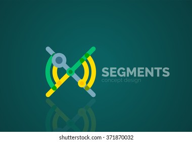 Vector outline minimal abstract geometric logo