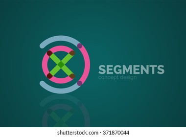Vector outline minimal abstract geometric logo
