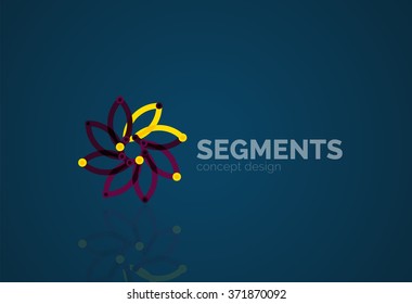 Esquema del vector logotipo abstracto mínimo