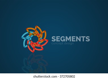 Vector outline minimal abstract geometric logo