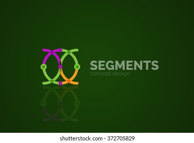 Esquema del vector logotipo abstracto mínimo