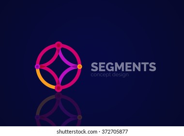 Vector outline minimal abstract geometric logo