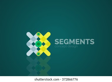Vector outline minimal abstract geometric logo