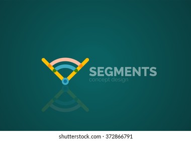 Esquema del vector logotipo abstracto mínimo