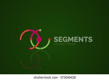 Esquema del vector logotipo abstracto mínimo