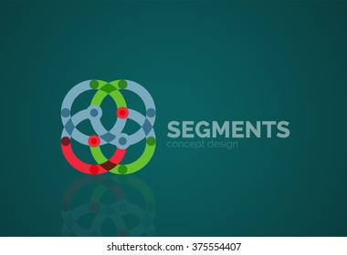 Esquema del vector logotipo abstracto mínimo