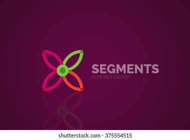 Vector outline minimal abstract geometric logo