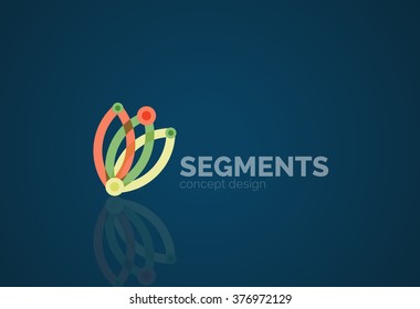 Esquema del vector logotipo abstracto mínimo