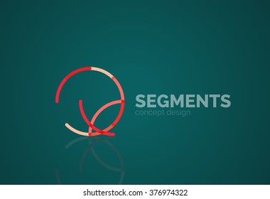 Esquema del vector logotipo abstracto mínimo