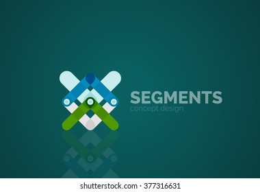 Esquema del vector logotipo abstracto mínimo