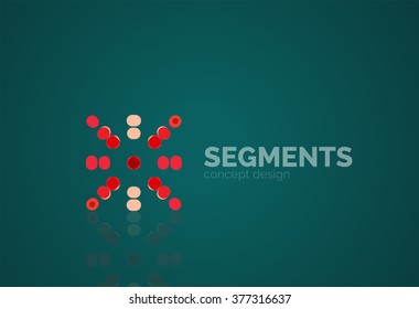 Esquema del vector logotipo abstracto mínimo