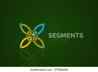 Esquema del vector logotipo abstracto mínimo