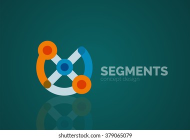 Esquema del vector logotipo abstracto mínimo