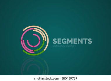 Vector outline minimal abstract geometric logo