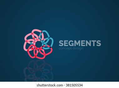 Vector outline minimal abstract geometric logo