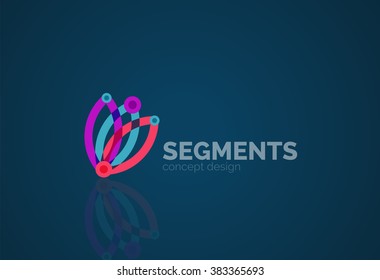 Vector outline minimal abstract geometric logo