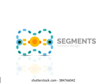 Vector outline minimal abstract geometric logo