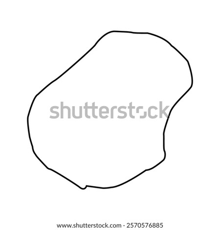 Vector outline Nauru icon outline on white background