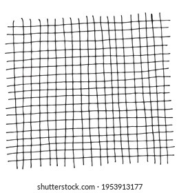 vector outline of notebook cells isolated on white background, drawn by hand with pen and ink, can be used in your projects in banners and posters