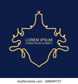 Vector outline ornament template.