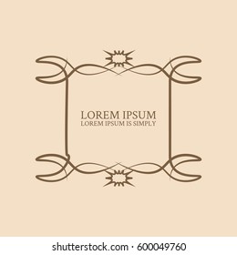 Vector outline ornament template.