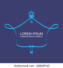 Vector outline ornament template.