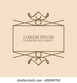 Vector outline ornament template.