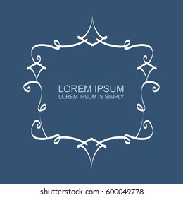 Vector outline ornament template.