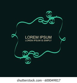 Vector outline ornament template.