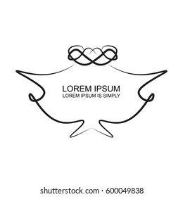 Vector outline ornament template.