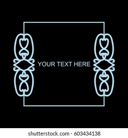 Vector outline ornament template.