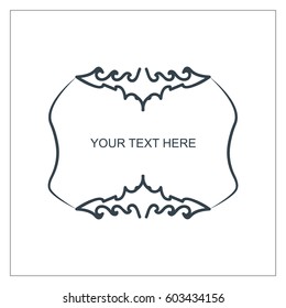 Vector outline ornament template.