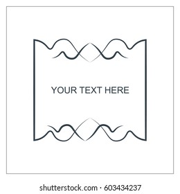 Vector outline ornament template.
