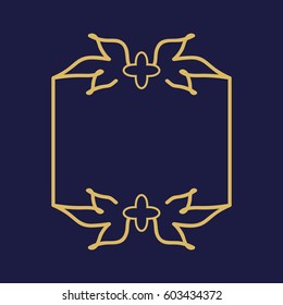 Vector outline ornament template.