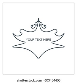 Vector outline ornament template.