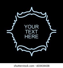 Vector outline ornament template.