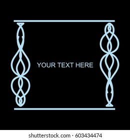 Vector outline ornament template.